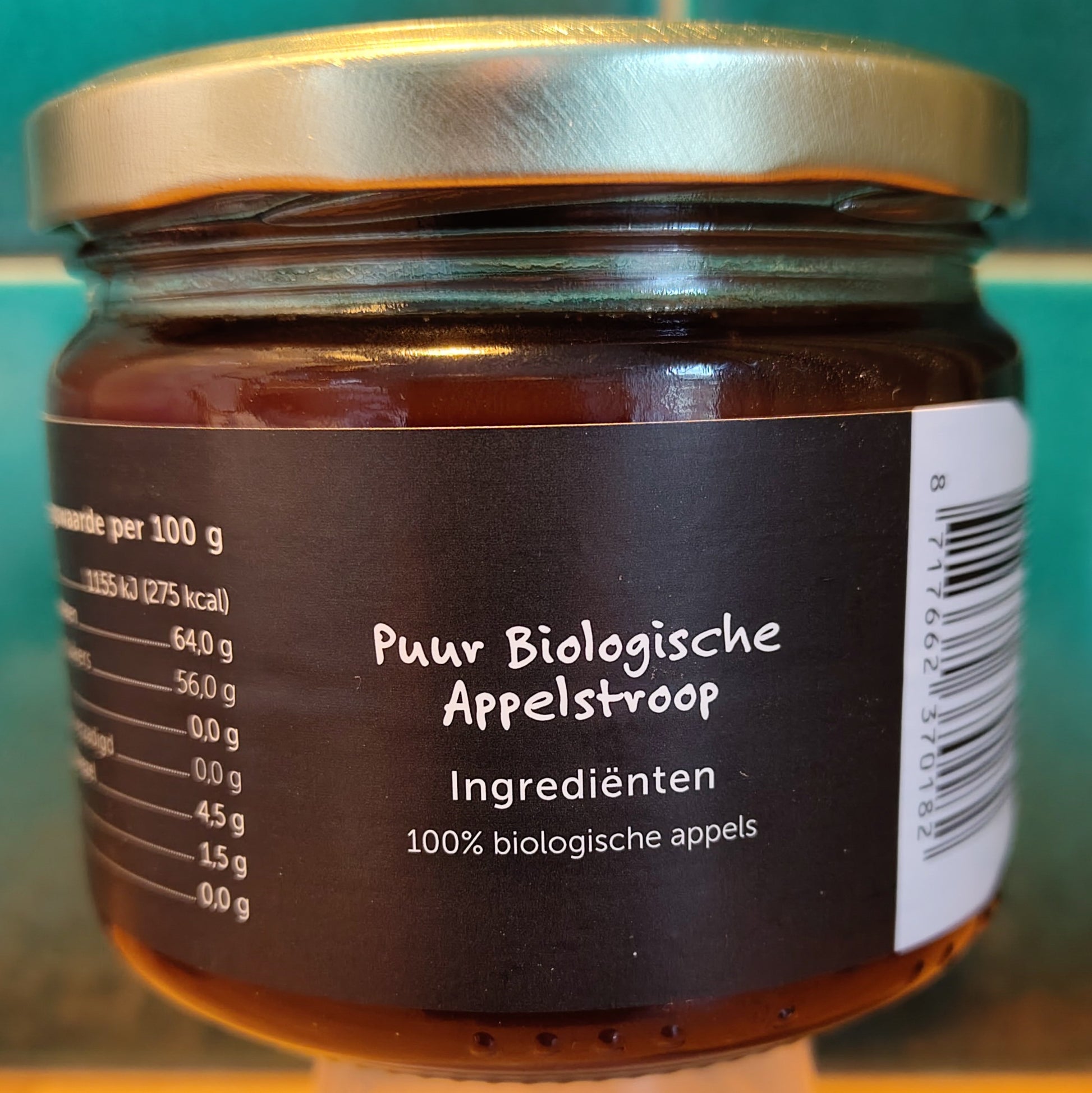 Appelstroop Lindegaard biologisch etiket